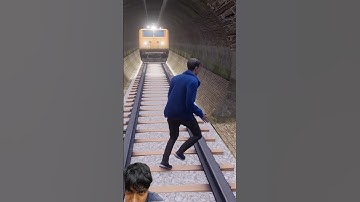 How To Survive In A Subway Tunnel 😵‍💫 ( 3D Animation shorts video) #ytshorts  #shorts #dalimsharma