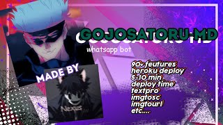 GojoSatoru whatsapp bot Deploy tutorial🎉.Multi Device whatsapp bot deploying tutorial❤️Heroku Deploy screenshot 5