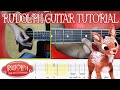 Gambar cover Rudolph the Red-Nosed Reindeer Guitar Tutorial | Lesson + Tabs + Play-Along