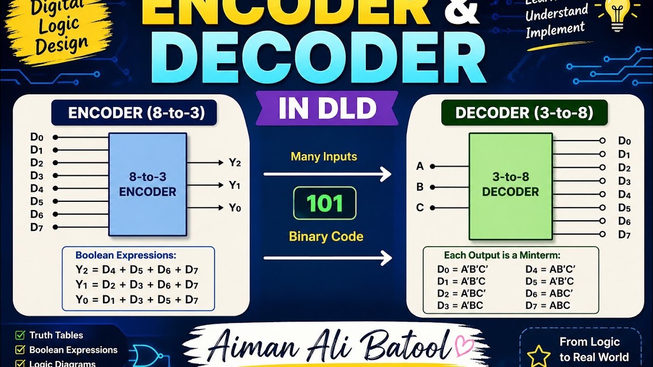 What is encoder and decoder in dld - YouTube