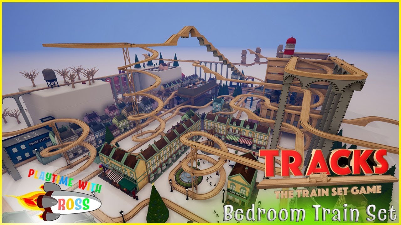 Giant Kids Wooden Railway Playset In Bedroom For Thomas Friends Fans Tracks The Train Set Game