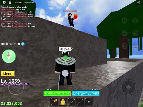 giving fruit to a new player!!! (first vid)