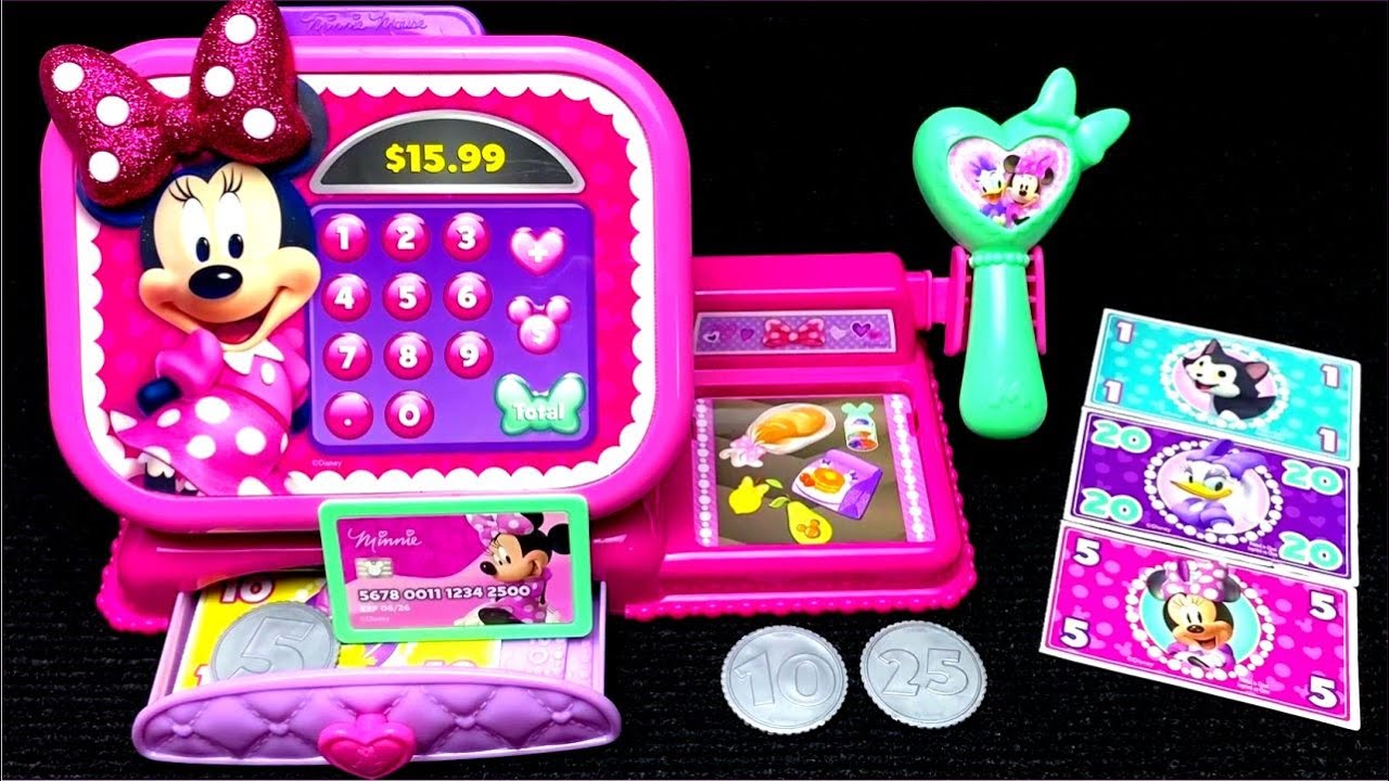 Disney Minnie Mouse Cash Register Set Satisfying with Unboxing Compilation Toys ASMR
