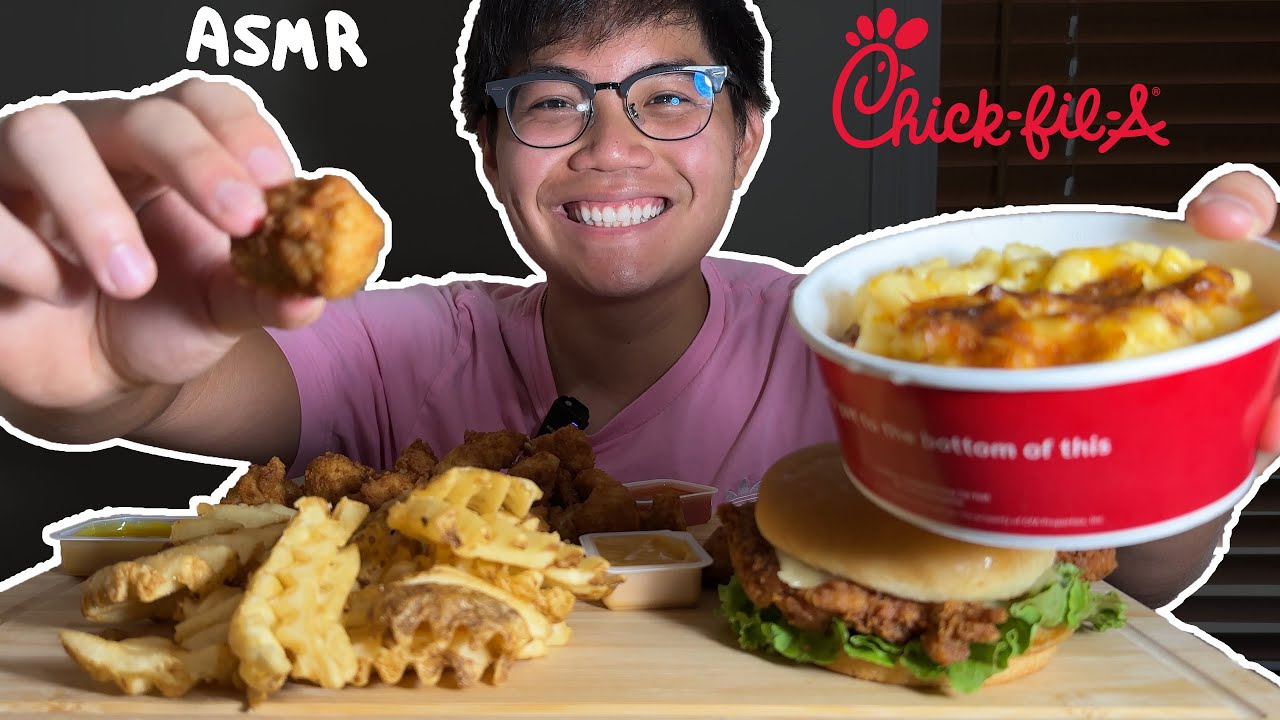 ASMR MUKBANG 🐔 CHICK-FIL-A NUGGETS, FRIES, AND SANDWICHES🍟 | Nexoloft ASMR