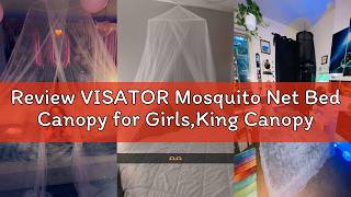 Review VISATOR Mosquito Net Bed Canopy for Girls,King Canopy Bed Curtains Queen Size from Ceiling,Do