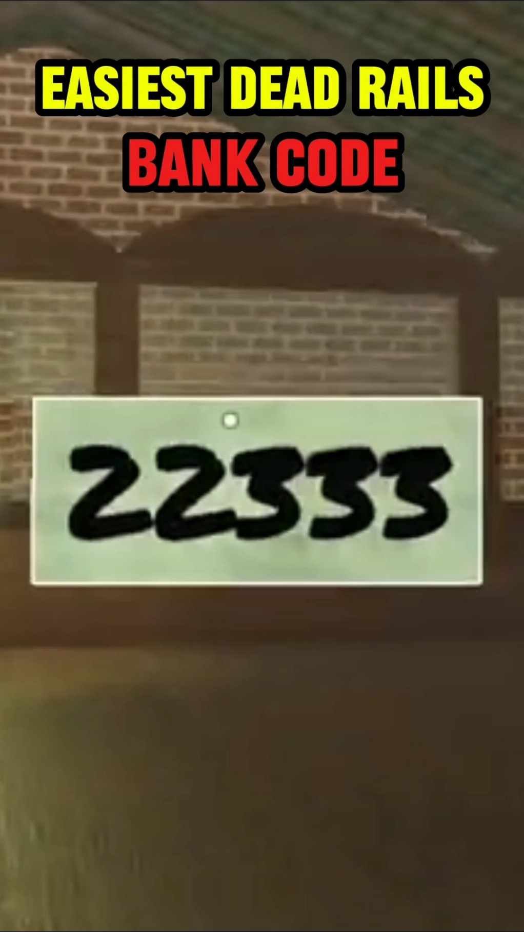 Easiest Dead Rails Bank Code Shorts Gaming Deadrails Roblox YouTube Oardefault 