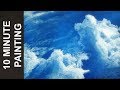 Painting A Large Cloud in the Sky with Acrylics in 10 Minutes!