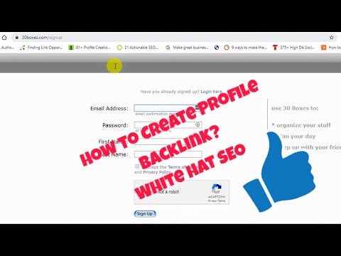 HOW TO CREATE PROFILE BACKLINK FOR SEO | WHITE HAT METHOD