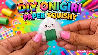 How to Make a Onigiri Paper Squishy 🍙 |  DIY Onigiri Paper Squishy Tutorial | Paper Squishy | DIY screenshot 1
