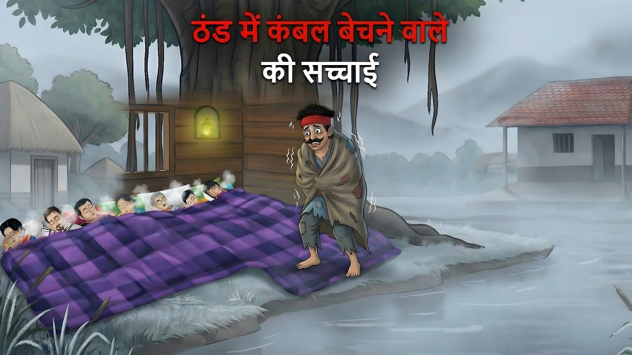 ठंड में नदी किनारे गरीब कंबल बेचने वाले 