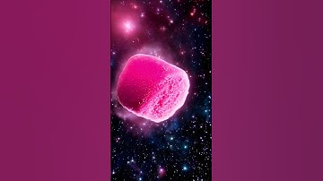 Pink Marshmallow Asteroid In Deep Outer Space In Action  #spaceart  #spaceexploration #spacescene