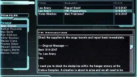 Doom 3 RoE - Sean Gibson PDA