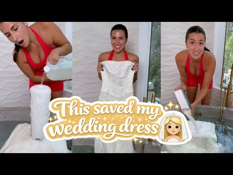 DIY Wedding Dress Cleaning Hack That Makes It Look New Again 👰✨