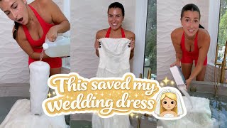 DIY Wedding Dress Cleaning Hack That Makes It Look New Again 👰✨
