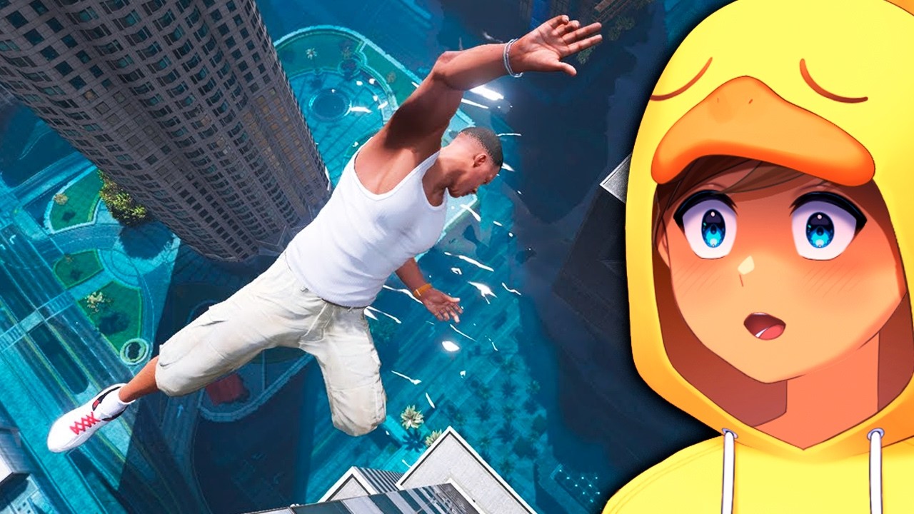 QUEDAS EPICAS NA CIDADE INUNDADA DO GTA 5 ( Saito Reage )