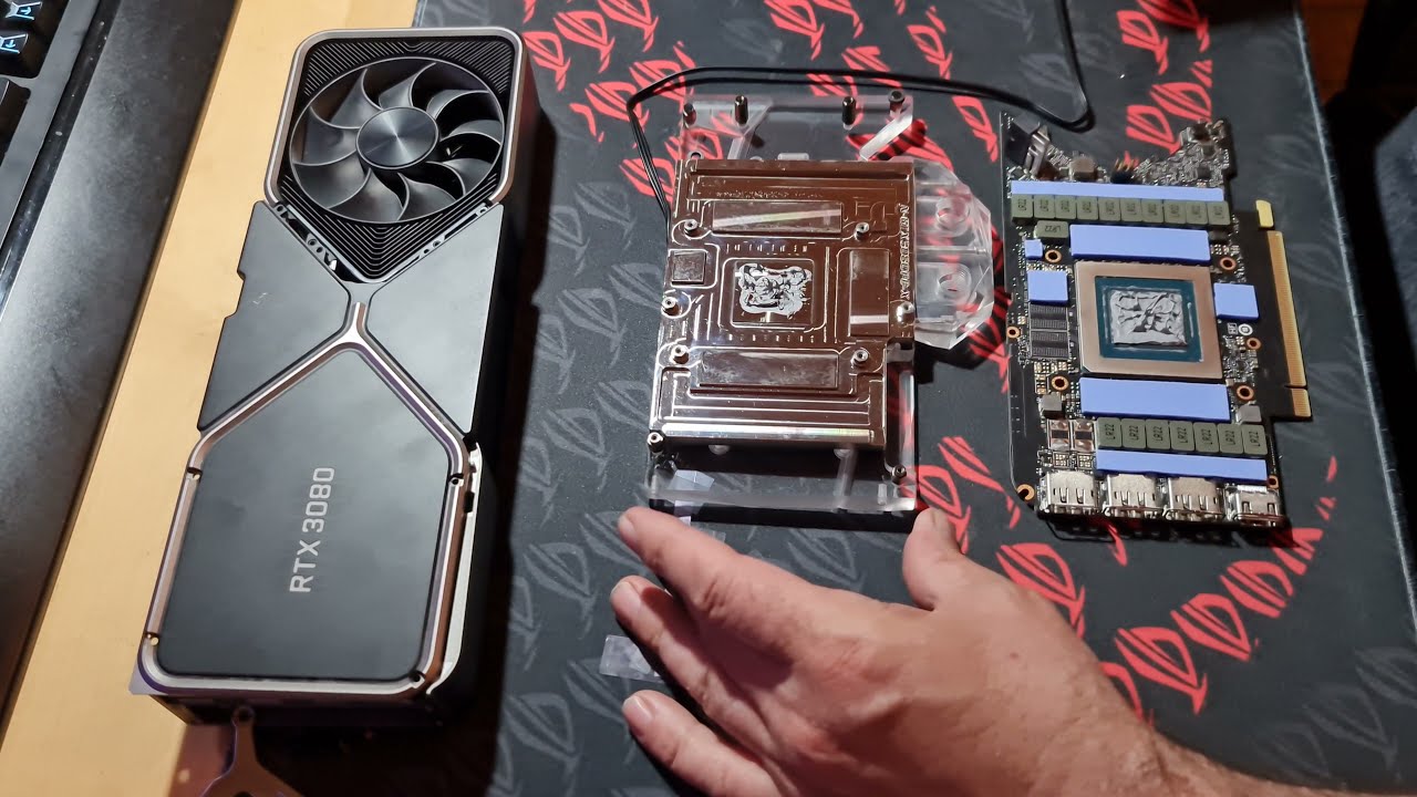 RTX 3080 Fe Thermal Pads Replacement,Bykski Water block installation