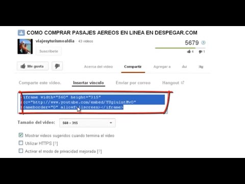 Como obtener el codigo de un video de YouTube - YouTube