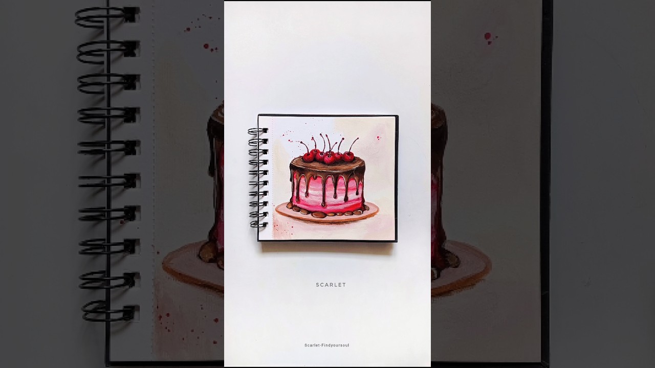 Cake acrylic painting 