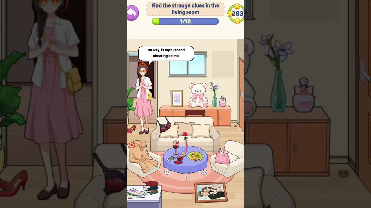 find the strange clues in the living room 🤔impossible date 