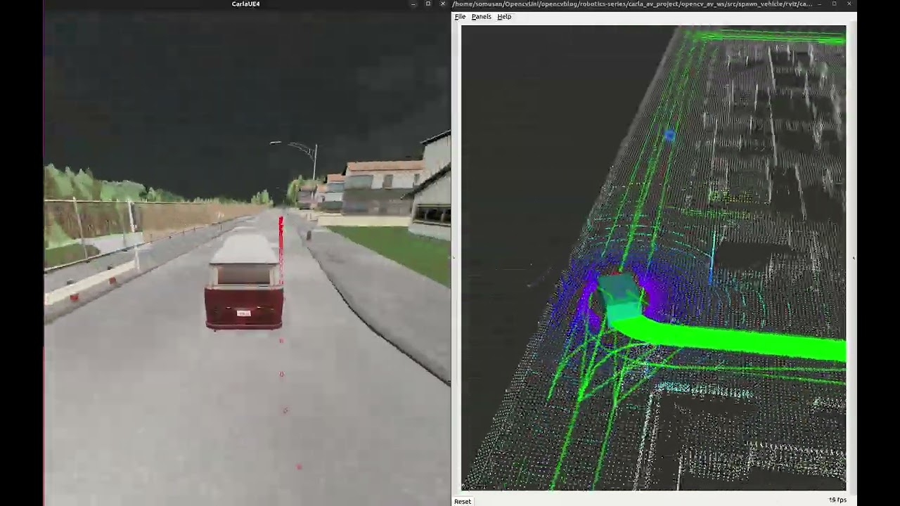 carla ros2 autonomous vehicle with carla van