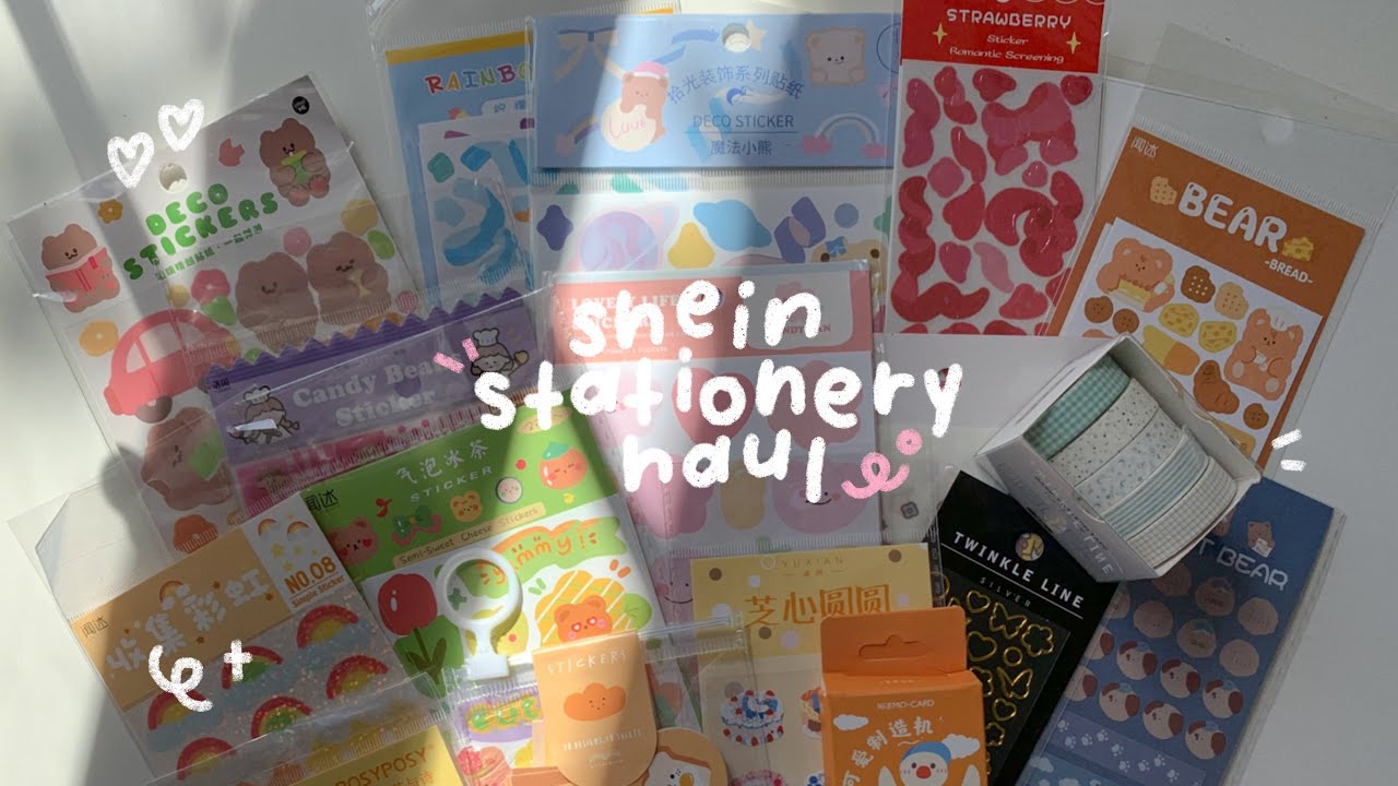 ️ shein stationery haul — cute and affordable YouTube