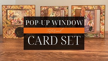 Pop-Up Window Card Set Tutorial - Hello Pumpkin - Card Kit Vol 09 2023