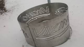 16 deep x 30 Viking Fire Pit Ring - Made 316 no rust stainless steel.