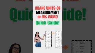 How to Change Units of Measurement in MS Word - Easy Trick