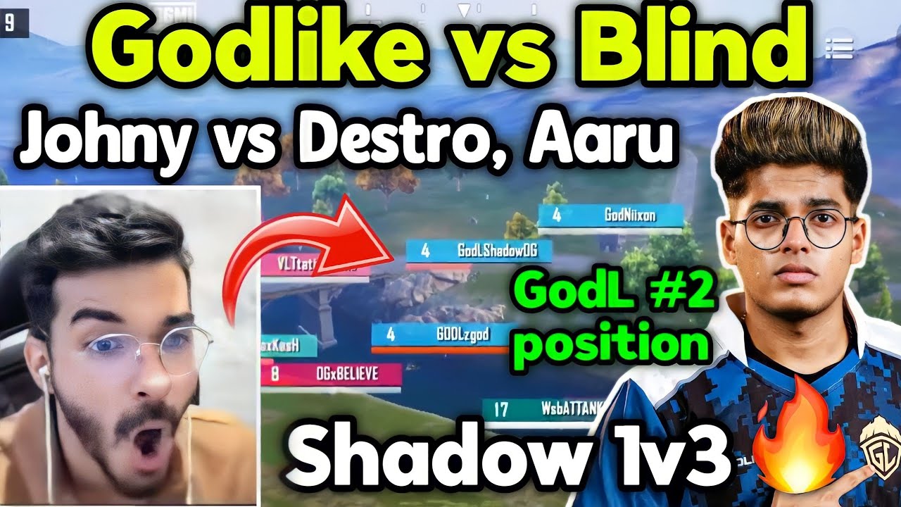 Godlike vs Blind in last circle 😲 Jonathan vs Destro Aaru and Shadow ...