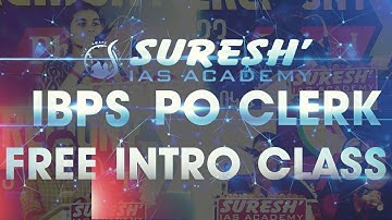 IBPS PO/CLERK | FREE INTRO CLASS | Suresh IAS Academy
