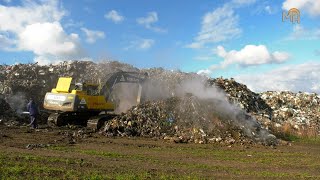 У Жашківській МТГ упорядковують сміттєзвалище, усуваючи наслідки пожежі (ВІДЕО)