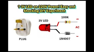 ⚡ 3V LED on 220V Power! Easy and Shocking DIY Experiment | Viral Video | #experiment #ledflasher