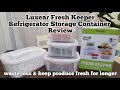 Luxear fresh keep refrigerator storage container review  keep produce lasting longer  waste less