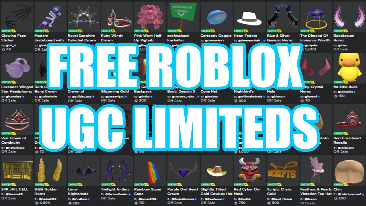 FREE ROBLOX UGC LIMITEDS! (Countdowns) 