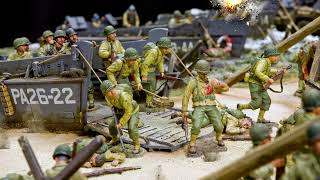 King & Country Toy Soldiers, WWII Military Miniatures Diorama June 6, 1944