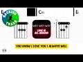 Wet Wet Wet - Love Is All Around • Backing Track | Scrolling Guitar Chords &amp; Lyrics