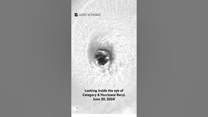 Hurricane Beryl, as seen on satellite
