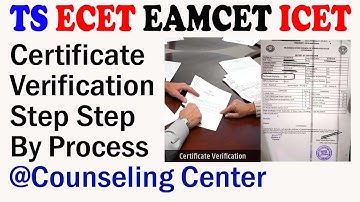 TS ECET EAMCET ICET Certificate Verification Step Step By Process