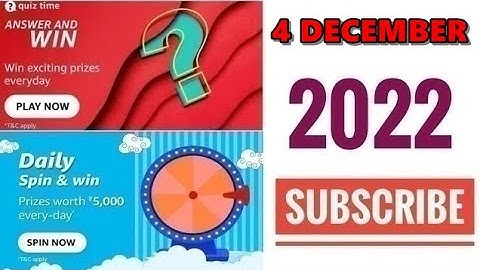Amazon Quiz Answers Today | Amazon Quiz Today | 4 December 2022