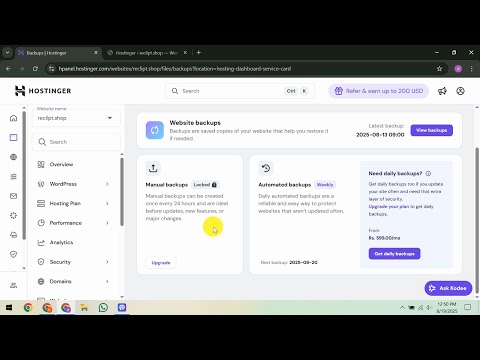 How To Backup WordPress Manually in Hostinger