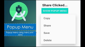 Popup Menu using menu.xml | Android Studio | Java