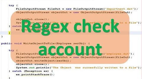 Lập trình Java - sử dụng Regex check Account và Password