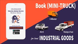 Book Any Type Of Transport Vehicle Online With BOOK A CARRIER App. Online Mini Truck/ Pickup Booking screenshot 1