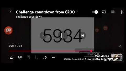 Challenge countdown from 8250