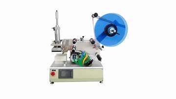 semi automatic square bottle jar labeling machines desktop three sides wrap around labeler