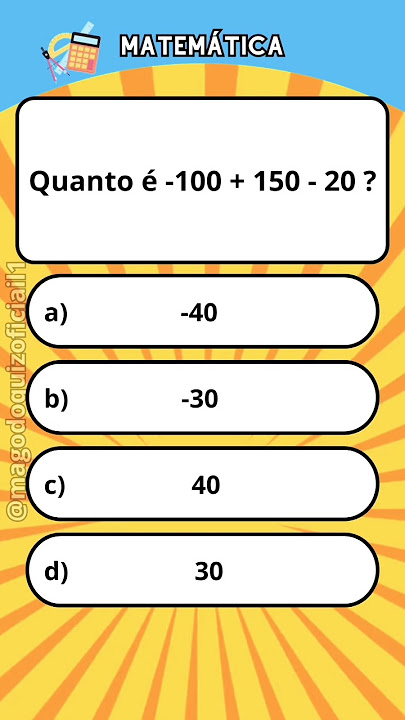 Desafio de matemática #Quiz #perguntaserespostas #matemática