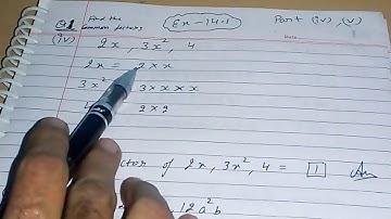 Q-1 (iv), (v) Ex-14.1 Chapter 14 Factorisation  | Ncert Class 8th Maths