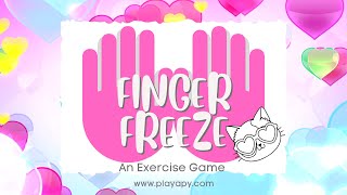 FINGER FREEZE KITTY | Fine Motor Exercises Game | Valentine's Day | Hand Warm-Ups | Brain Break