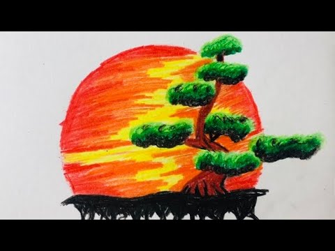 Featured image of post Easy Scenery Colour Pencil Drawing / Color them a little more using a lighter green, drawing over the branches when the leaves are in front.