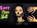 EASY Ombre Neon Skull Halloween Tutorial